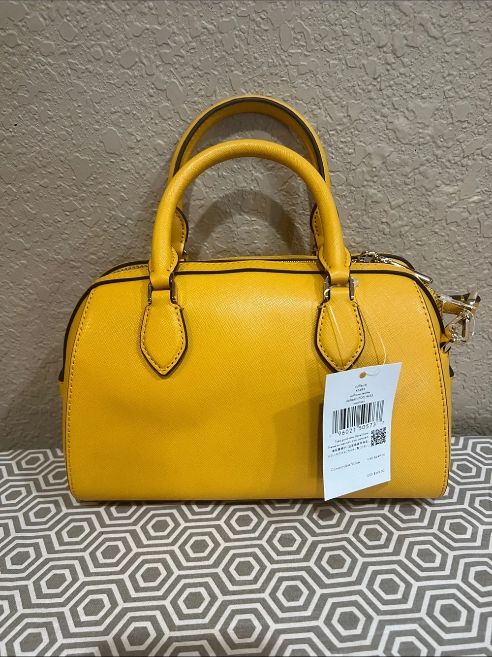 kate spade daffodil MADISON Saffiano Duffle cb Satchel KF493